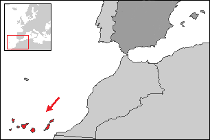 местоположбата на Канарските Острови