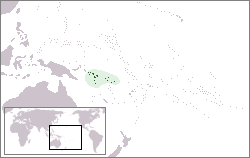 Localización de las islas Salomón