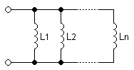 Diagrama de diversos inductors en paral·lel