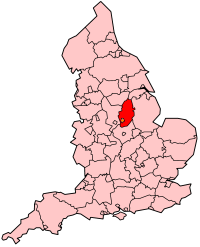 Letak Nottinghamshire di Inggris