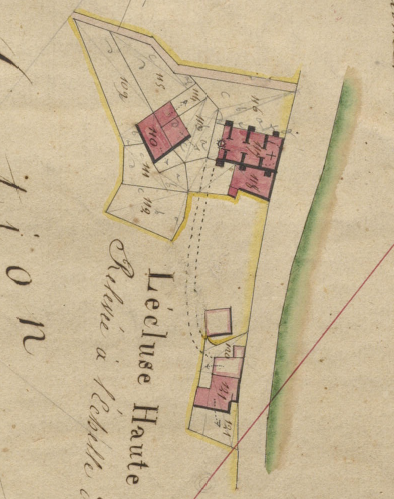 La Clusa d'Amunt en el Cadastre napoleònic del 1812 (Arxius Departamentals dels Pirineus Orientals)