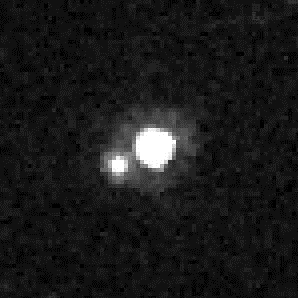 Orcus mit Mond Vanth. Aufnahme des Hubble-Weltraumteleskops