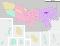 Location of Toshima in Tokyo