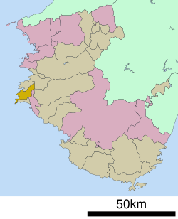 Location of Hidaka in Wakayama Prefecture