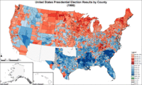 Map of presidential election results by county