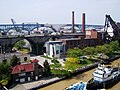 Cleveland'da Cuyahoga Nehri üzerinde çeşitli köprüler