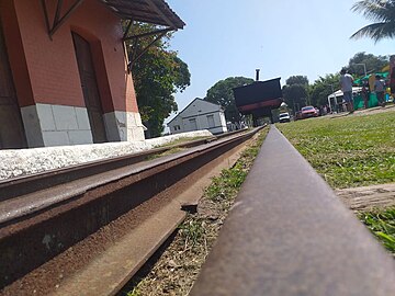 Estação Guia de Pacobaíba, a primeira estação ferroviária do Brasil.[21]