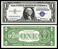 $1 Silver Certificate, Series 1957, Fr.1619, depicting George Washington