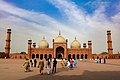 Image 45Badshahi Mosque built under the Mughal emperor Aurangzeb in Lahore, Pakistan (from Culture of Asia)