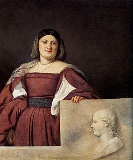 Portret van een vrouw of La Schiavona, geschilderd door Titiaan ca. 1510.