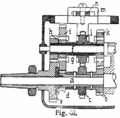 Dessin d'ensemble d'une boîte de vitesses.