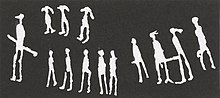 Rock art figures showing people