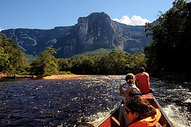 The Salto Ángel falls in Venezuela