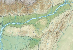 แผนที่แสดงที่ตั้งอุทยานแห่งชาติกาซีรังคา