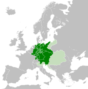 Германский союз в 1815 году: *  Государства-члены *  Территории государств-членов за пределами Союза