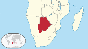 Botswana asendikaart