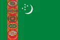 Drapeau du Turkménistan.