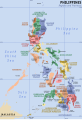 Image 3A map of the Philippines showing the location of all the regions and provinces