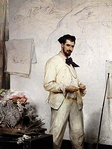 Portrait du peintre Georges Clairin, musée des Augustins d'Hazebrouck.