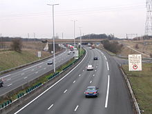 L'autoroute A1 au niveau de Chennevières-lès-Louvres (Val-d'Oise)