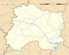 Mapa konturowa Marny, po lewej nieco u góry znajduje się punkt z opisem „Œuilly”