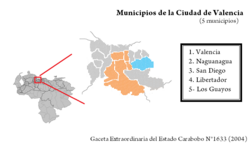 Vị trí của Nueva Valencia del Rey