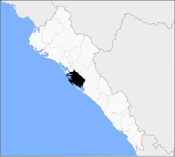 Location of the municipality in Sinaloa