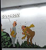 Mik Ezdanitoff et Laszlo Carreidas à la station Stockel du métro de Bruxelles.