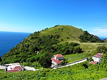 The hilly terrain of Saba