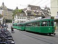 Basel: mittig laufender Beiwagen auf der Linie 3