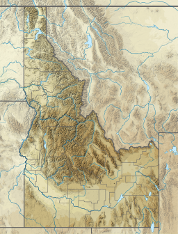 Location of Vernon Lake in Idaho, USA.