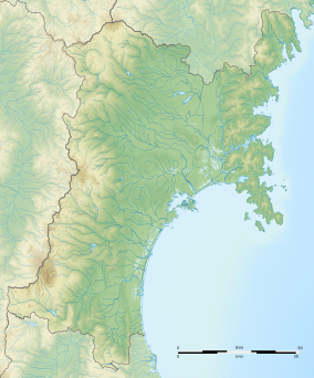 Map showing the location of Zaō Quasi-National Park