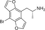 Kekulé, skeletal formula of bromo-DragonFLY (R)