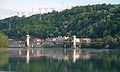 Le pont suspendu entre Givors et Chasse-sur-Rhône.