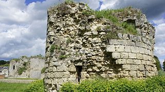 Une vue des ruines du château.