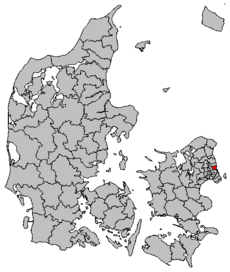 Kart som viser Gentofte kommune.