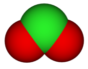 modello tridimensionale del diossido di cloro