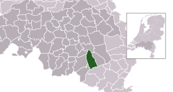 Highlighted position of Someren in a municipal map of North Brabant