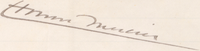 Signature de Honoré Mercier