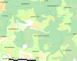 Mapa obce Neuviller-la-Roche