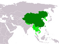 大清帝國極盛時期的疆域及附庸國。