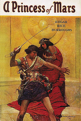 Cover van A Princess of Mars door Edgar Rice Burroughs, McClurg, 1917