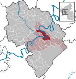 Läget för Bernkastel-Kues i Landkreis Bernkastel-Wittlich