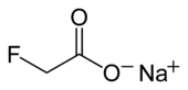 Structuurformule van natriumfluoracetaat