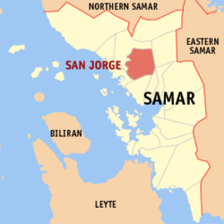 Mapa ning Samar ampong San Jorge ilage