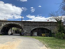 Aqueduct Bridge remnants seen from below (2022)