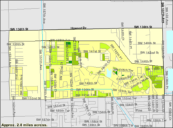 U.S. Census Bureau map showing CDP boundaries