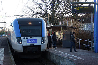 Pågatåg av typ X52 på Eslövs station