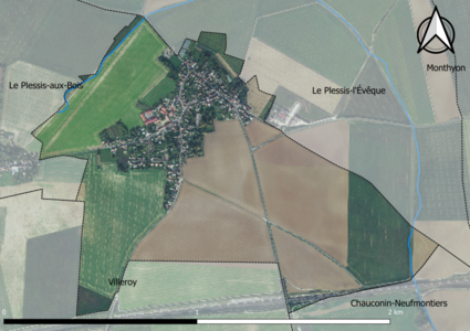 Carte orhophotogrammétrique de la commune.