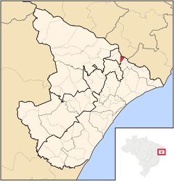 Location of Amparo de Saõ Francisco in Sergipe